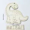 Brinquedo de Desenho DIY Infantil Novo Inacabado Transfronteiriço Dinossauro de Madeira Ímã de Geladeira Artesanato de Pintura Feito à Mão