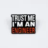 Broche Casual e Personalizado com Frase em Inglês, Design de Gotejamento de Óleo, Formato Geométrico, Emblema de Metal, Mochila Roupas, Acessórios