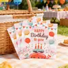 Guardanapos Impressos de Feliz Aniversário Transfronteiriços Coloridos para Festa Guardanapos Descartáveis Atacado Impressíveis Polpa de Madeira Virgem