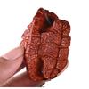 Pieza de mango de sándalo rojo Talla de madera de ébano de sándalo rojo Literatura Juego Armadura rica Adornos del mundo Placa Juego Caparazón de tortuga Accesorios de bricolaje Accesorios