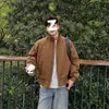 Jaqueta Piloto Masculina Nova Primavera/Outono 2026, Moderna e Estilosa, Gola Alta, Jaqueta Baseball High Street Americana, Preta Fashion