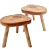 Taburete Creativo de Madera Maciza con Forma de Flor Mueble Taburete Sencillo de Tronco de Madera Taburete Pequeño Macetero para Balcón Banco de Mesita de Noche para Flores