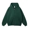 Roupas Masculinas Novas Outono e Inverno 2025 Transfronteiriças Cardigan com Zíper Prata e Pelúcia Interna Moletom com Capuz Tendência Solta Marca Pronto para Venda
