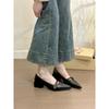 ¡Nueva chica rica! Zapatos vintage Camellia con tacón grueso, primavera 2025, tacones altos y bajos para mujer.