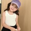 Camiseta sin mangas clásica de algodón para niñas de verano, casual, de color sólido, delgada, ropa para bebé, sin mangas, top para niños