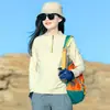 Ropa de Secado Rápido para Exteriores para Mujer Camisetas de Manga Larga Deportivas Absorbentes de Sudor Elásticas Transpirables Ajustadas para Correr Senderismo Protección Solar Camiseta de Secado Rápido