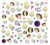 Desenho Animado Nova Marca d'Água Adesivos Nail Art E-commerce Transfronteiriço Nail Art Marca d'Água Desenho Animado Menina Bonita Fofos Adesivos Nail Art