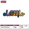Bordado Cepillo de Dientes Animal Bordado a Computadora Etiqueta Accesorios Decoración de Ropa Parche Parche Degradado Bordado de Letras Inglesas