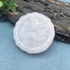 Pendente de pato-mandarim de jade branco afegão corrente de suéter masculina e feminina marca roupas chinesas pingente de jade de lapela pingente grande de cintura