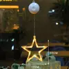 Decoración Navideña LED Transfronteriza Luces de Ventosa para Ambiente Muñeco de Nieve Árbol de Navidad Estrella de Cinco Puntas Luces para Arreglo de Escena Festiva