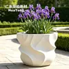 Arte de Vinco Natural GFRC Vaso de Flores Pátio Privado Caixa de Flores Criativa Hotel Forma Irregular Vaso de Cimento Leve Personalizado