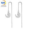 Linha de orelha estilo japonês e coreano moda em forma de coração lua eardrop personalidade única diamante estrela orelha linha orelha joias linha de orelha