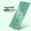 Tapete de yoga personalizado transfronteiriço de borracha PU, antiderrapante, espessado e alargado, 185*68*0,5cm, tapete de nível profissional para estúdios de yoga