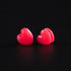 Moda europea y americana Tapón para el oído anti-caída Nueva resina transparente doble corazón tapón para el oído Arete con forma de corazón Tapón para el oído Paquete de oreja forzada Venta al por mayor