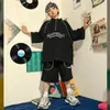 Ropa de Moda Hip-Hop para Niños Ropa de Marca Moderna para Niños Traje Negro Holgado para Niños y Niñas Ropa de Hip Hop para Actuaciones de Niños