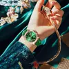 Novo relógio mecânico de luxo cravejado de diamantes para mulheres, totalmente automático, à prova d'água, com luz noturna, relógio mecânico de marca da moda para mulheres, disponível para atacado
