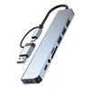 Estação de Docking Tipo-C 8 em 1 Dupla Saída Laptop Hub USB 3.0 Expansão Multi-Portas Hub Dock 4K