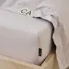 Protector de Colchón de Algodón Cepillado Grueso Estilo Minimalista Apto para la Piel Juego de Tres Piezas Algodón Puro Bloqueo de Color Estilo Protector de Colchón Súper Suave Ropa de Cama