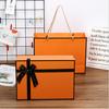 Caja de Regalo Naranja Estilo Ins Tapa Tiandi de Gama Alta Cuadrada Acompañamiento Regalo Festival Lápiz Labial Cosmético Regalo