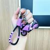 Llavero con forma de motocicleta estéreo de dibujos animados, colgante creativo para coche, llavero para estudiante masculino, mochila escolar, regalo pequeño
