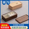 Caja de Joyería de Madera de Nogal Negro Norteamericano al por Mayor Almacenamiento de Anillos Caja para Pulseras Caja de Joyería Pequeña Portátil para Viaje