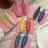 Clip para flequillo de pelo sin costuras de color caramelo para chica dulce japonesa y coreana, sin presión, pasador de moda simple con textura esmerilada, que reduce la edad