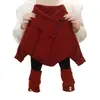 Saudações de Ano Novo para Bebê Menina Tricô Vermelho 2025 Novo Tricô de Ano Novo para Meninas Calças Legging com Forro de Lã Conjunto de Duas Peças