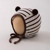Gorro de bebé de doble pompón a rayas Benhui para primavera y otoño, gorro protector para recién nacidos, gorro para la cabeza para niños y niñas, gorro de palacio para bebé