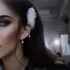 Pendientes de Zirconia con Forma de Gota de Agua Personalizados Transfronterizos para Mujer, Pendientes Geométricos Versátiles de Cobre, Pendientes de Temperamento Fresco y Sexy al por Mayor