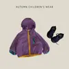 Chaqueta Cortavientos con Capucha de Bloques de Color para Bebé Primavera Otoño Estilo Coreano Traje de Montañismo al Aire Libre para Niños Niños Chaqueta Holgada Casual