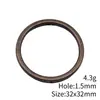 32X32Mm 4.3g Color Bronce Antiguo Venta Directa de Fábrica El Más Vendido Retro Colgante Pequeño Conector Circular