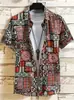 Nuevas Camisas de Manga Corta de Verano para Hombres Europeos y Americanos Impresión Digital 3D Camisas Casuales de Vacaciones Hawaianas