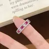 Anillo de Estilo de Corte Retro Francés Esmalte Corindón Rojo Circonita para Mujer Moda Estilo Lujo Ligero Nuevo Estilo Chino Sensación de Alta Gama Anillo para el Dedo