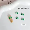Accesorios Nuevos para Uñas Transfronterizos Europeos y Americanos, Pedrería Tridimensional, Material de Aleación con Goteo de Aceite Navideño, Papá Noel, Reno, Lazo