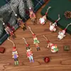 Amazon transfronteiriço novo produto Decorações de Natal ins conjunto de soldados de madeira de nogueira enfeites para pendurar Pingentes para árvore de Natal