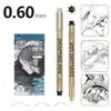 Estuche de Pluma Aguja Goueline Arte Animación Dibujo a Mano Alzada Bolígrafo de Boceto Bolígrafo de Boceto Impermeable para Estudiantes Individual