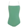 Top Tubo Sólido Retro Simple Coreano con Tirante de Hombro para Chica Traje de Baño de una Pieza Traje de Baño para Mujer Traje de Baño para Aguas Termales