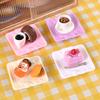 Accesorios de Resina DIY Bandeja de Pan de Color Sólido Simulado 1:12 Accesorios de Juguete de Comida Miniatura para Casa de Muñecas
