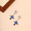Brincos Planeta Galáxia Cheios de Diamantes Elegantes Luxuosos Lindos Argola de Prata para Mulheres Novo Universo Brincos Personalizados de Desenho Animado Brincos