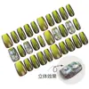 Parches de Uñas Pre-hechos Portátiles Cortos Verde Oscuro Ojo de Gato Brillantes con Diamantes, Parches de Manicura Estilo Lujo Accesible de Alta Gama, Removibles