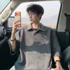 Camisa polo de manga corta con estampado de trigo para hombre, marca de tendencia de verano, elegante y fresca, cuello camisero resistente, camiseta de manga corta, top de corte holgado