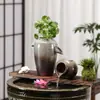 Maceta de Arcilla con Flujo de Agua Circulante Estanque de Peces Antiguo Adornos de Paisajismo para Patio Pecera Balcón Estanque de Peces al Aire Libre Accesorios de Paisajismo DIY