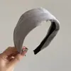 Faixa de Cabeça de Camurça de Aba Larga para Outono e Inverno, Faixa de Cabeça de Aba Larga na Cor Café de Cano Alto, Grampo de Cabelo, Acessórios de Cabelo de Alta Qualidade, Adereços de Cabeça