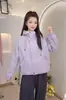 Chamarra Corta con Capucha de Color Sólido 26 para Mujer, Otoño, Corte Holgado con Cordón, Abrigo Versátil Casual para Mujeres Menudas