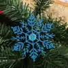Decoraciones de Navidad 10 cm Plástico Copos de Nieve para Espolvorear Decoración de Árbol Suministros Navideños Colgante Fabricante Venta al por Mayor