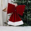 Decoraciones de Navidad flocado lazo rojo rojo vino franela decoración de árbol de Navidad bola flocada paquete puede ser lote mixto