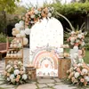 Temu Amazon Suprimento Exclusivo Transfronteiriço 1 Peça Arco-Íris Cobertura Elástica Tecido de Fundo em Forma de U Decoração de Festa Personalizável com Seu Próprio Design