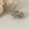 Anillo de Margarita de Plata de Ley S925 Mismo Estilo Lujo Accesible Completo de Diamantes Anillo para Dedo Índice Femenino Nicho Gama Alta Anillo Retro Suave