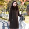 Abrigo de Invierno de Piel de Visón Sintético para Madre Ropa para Mujer de Estilista Talla Grande Abrigo de Lana Engrosado Nuevo Estilo de Invierno