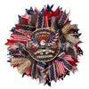 Guirlanda Americana de Dia da Independência Transfronteiriça, Guirlanda Patriótica, Decoração de Feriado Nacional, Montagem de Cena, Enfeites para Pendurar na Porta da Frente, Adereços